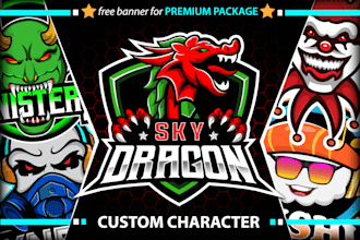 design outstanding mascot logo for esports, twitch, youtube
