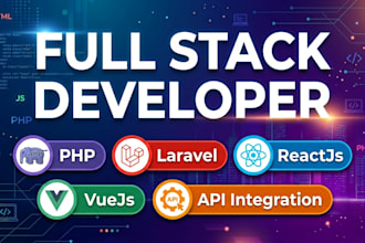 design and develop ecommerce website with laravel vuejs and reactjs