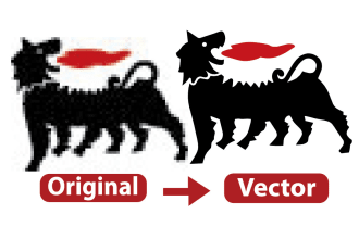 vector tracing, convert, redraw logo professionally