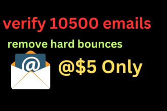 verify 10500 emails and remove invalid emails from your email list