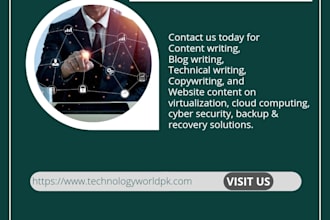 write cloud computing, cyber security, blockchain articles