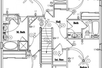 design or draw floor plans, electrical, plumbing drawings