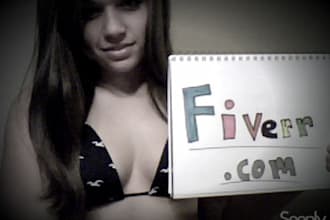 take 3 Various Picture Of Me In A Bikini Holding A Sign Saying Whatever You Want