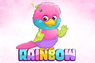 draw unique cartoon mascot logo