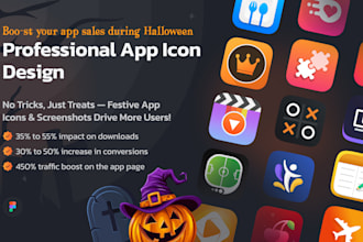 design a halloween app icon to boost your sales and conversion