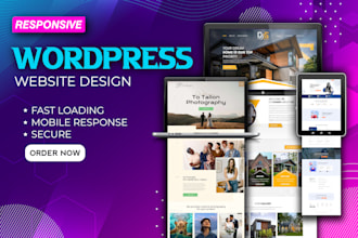 create responsive wordpress website and development
