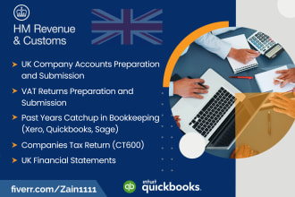 be reliable UK accountant will do xero quickbooks bookkeeping UK vat