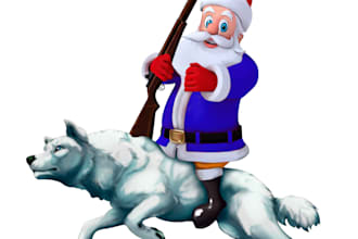 draw christmas, birthday gift cartoon for you