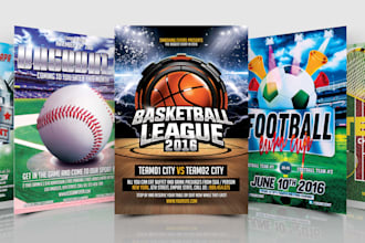 design sports and fitness flyer, poster and banner
