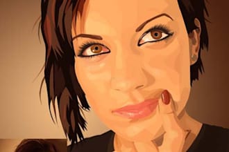 make a professional vector image of your photo or your friend photo