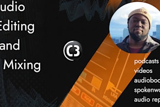 mix, master, and repair your podcast, voice over, audio book, or video audio
