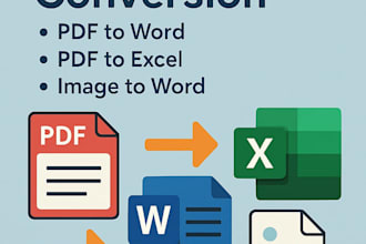 transcribe PDF to word, excel or power point