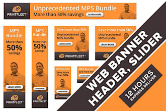 design outstanding web banner, header, ads, cover
