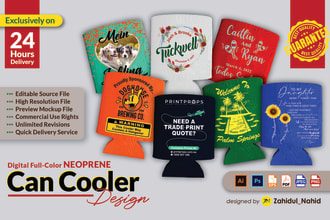 design barware, beer can coolers, drinkware, koozies, zipper bottles