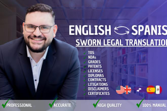 translate any spanish or english business or legal document