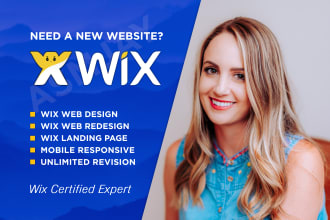 design wix website, redesign and wix landing page