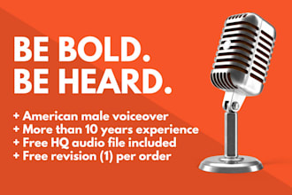 record a professional american male voiceover