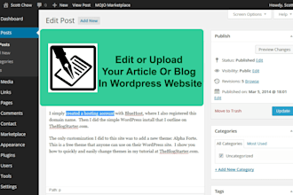 upload and edit your article or blog on your website