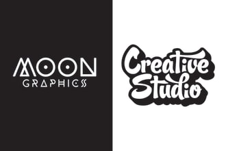 do unique typography text logo