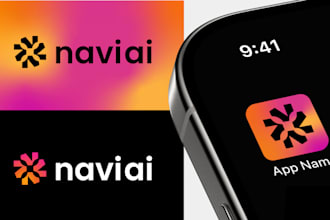 design a simple modern app logo and app icon