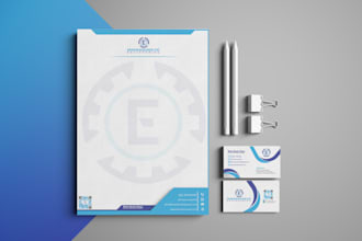 design a business card with a qr code with a free letterhead design