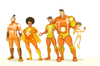 illustrate a superhero for you