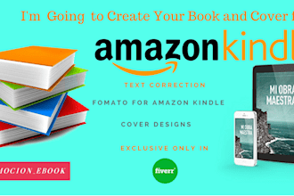 create your book and cover for amazon kindle