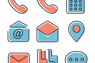 design custom vector icons for websites and apps