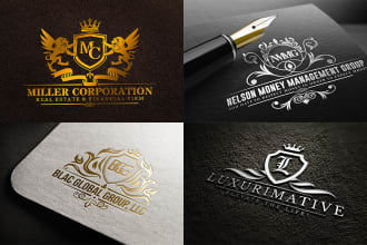 design luxury elegant modern heraldic crest logo