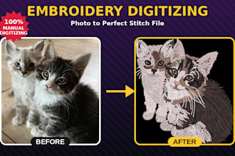 do professional embroidery digitizing for any logo or design