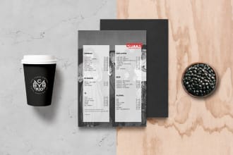design a professional menu for you