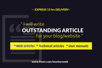 write blogs, web articles, SEO content, web content, copywriting