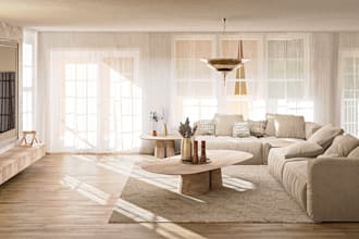 create photorealistic interior rendering or exterior in 3ds max and corona