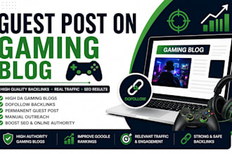 write and publish a guest post on a gaming and sports blog