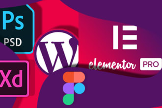 convert figma adobe photoshop xd indesign designs to elementor pro templates