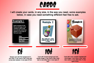 create your artwork for your board games or card games