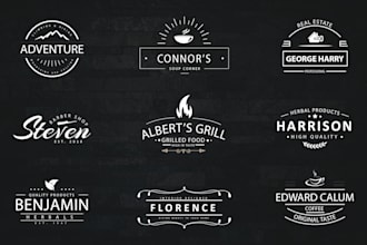 create vintage and retro logo design