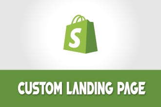create custom shopify landing page