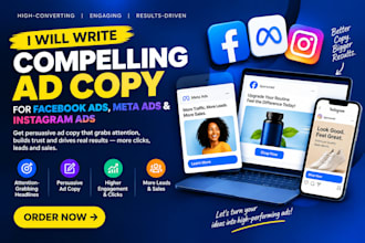 write compelling lead or sales ad copy for facebook ads, meta ads, instagram ads