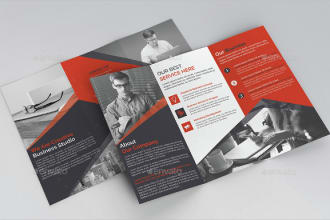 design trifold brochure,book cover,flyer,business card,