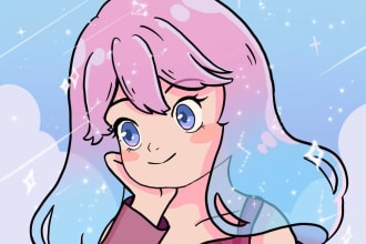 draw characters in anime or cute chibi style