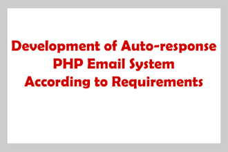 develop PHP auto response email system