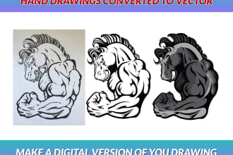 make a vector file of hand drawing