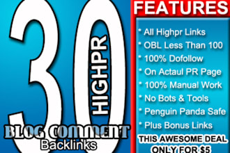 low Obl 30 DoFollow Seo Backlinks Actual PR 6 to 2