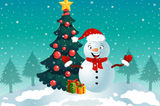 draw christmas illustrations and cards for you
