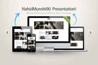 design creative psd website mockup within 24 hours