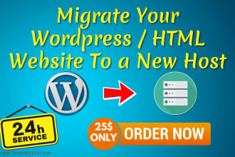 migrate your wordpress or HTML website into new hosting