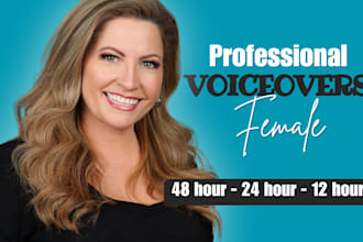 record an american female commercial voice over