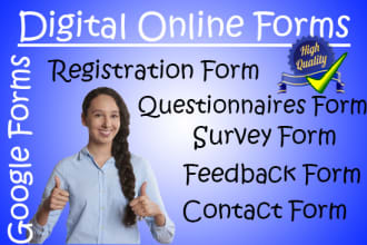 make any type of online form, survey using, google forms