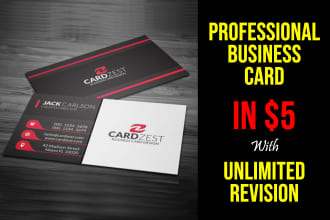 do attractive business card or any type of stationary